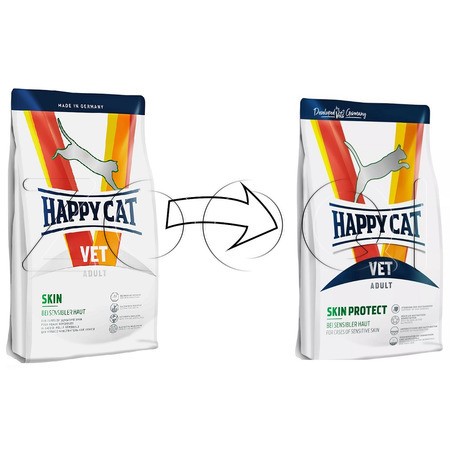 Happy Cat Vet Diet Skin для взрослых кошек при раздражениях на коже и чрезмерной линьке
