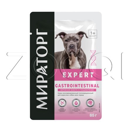 Мираторг Expert Gastrointestinal для собак всех пород при чувствительном пищеварении, 85 г