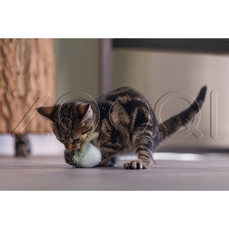 Beeztees Мяч плюшевый RIZO с пером для котят, 5 см