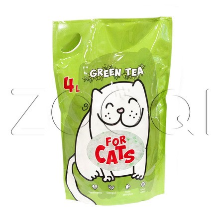 Наполнитель FOR CATS силикагелевый с ароматом зеленого чая