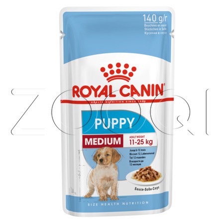 Royal Canin Medium Puppy (кусочки в соусе), 140 г