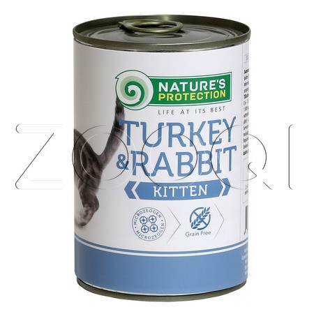 Nature's Protection Kitten Turkey & Rabbit для котят (индейка, кролик)