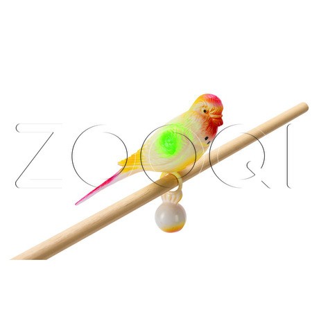 Beeztees Игрушка «Пластиковый попугай на кольце», 15 см