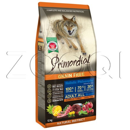 Primordial Dog Adult Tuna & Lamb для взрослых собак (тунец, ягненок)