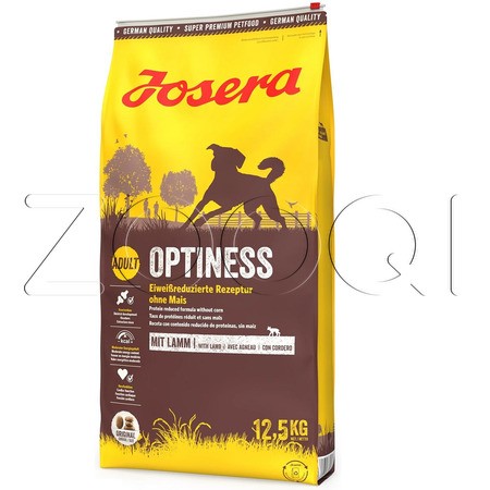 Josera Optiness Adult для взрослых собак (птица, рис, ягнёнок, мидии), 12.5 кг