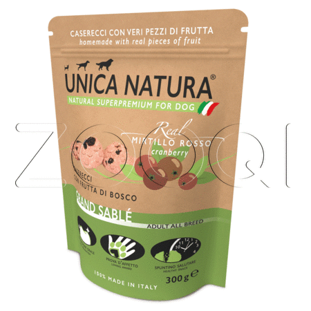 Unica Natura Печенье Real Grand Sable с дикими фруктами для взрослых собак