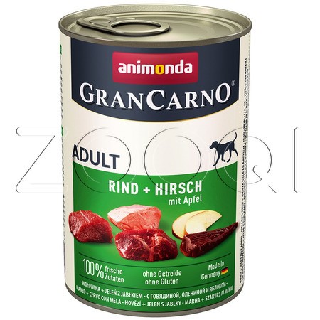 GranCarno Adult (говядина, оленина, яблоко), 400 г