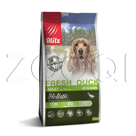 Blitz Holistic Low Grain Fresh Duck Adult Dog All Breeds для взрослых собак всех пород (Свежая утка)