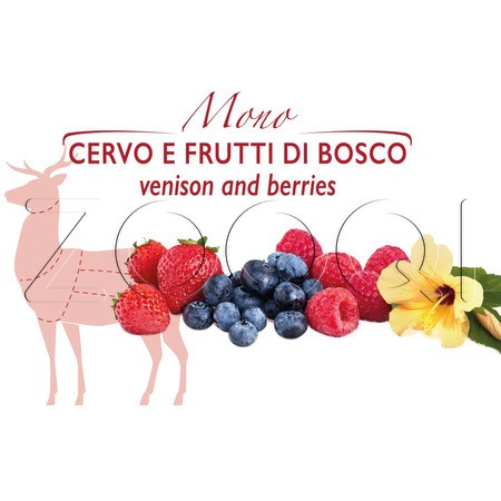 Unica Natura Печенье Mono Ossicino с олениной и ягодами для взрослых собак мелких пород
