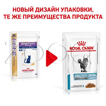 Royal Canin Sensitivity Control (мелкие кусочки в соусе с курицей и рисом), 85 г