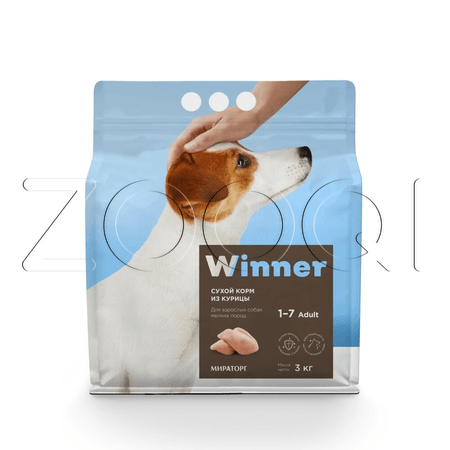 МИРАТОРГ Winner для взрослых собак мелких пород (курица)