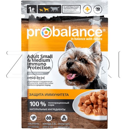 ProBalance Immuno Adult Small&Medium для взрослых собак малых и средних пород, 85 г