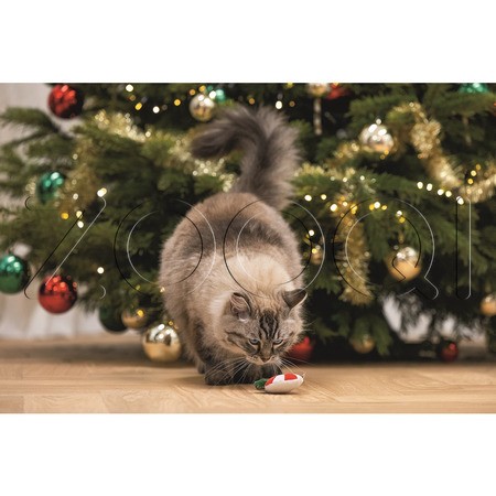 Beeztees Игрушка «Рождественский леденец» с мататаби для кошек, 14 см