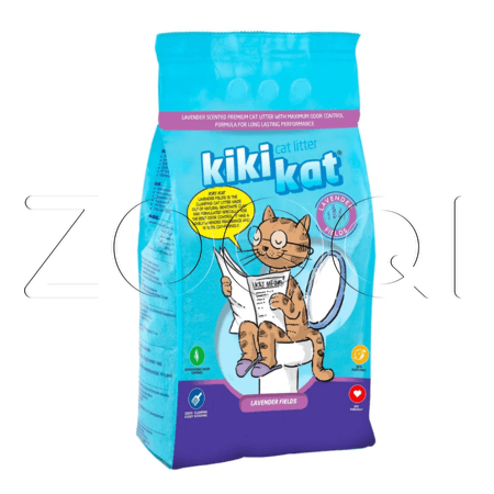KikiKat Lavender Fields Бентонитовый наполнитель для кошачьего туалета (лавандовые поля)