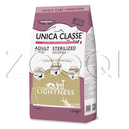 Unica Classe Lightness с уткой для стерилизованных кошек с постоянным чувством голода
