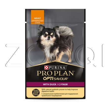 Purina Pro Plan Opti Savour Adult для взрослых собак (утка в соусе), 85 г