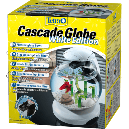 Аквариум шар Tetra Cascade Globe белый с оборудованием, 6,8 л
