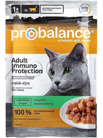 ProBalance Консервированный корм Immuno Protection Cat (кролик в соусе), 85 г