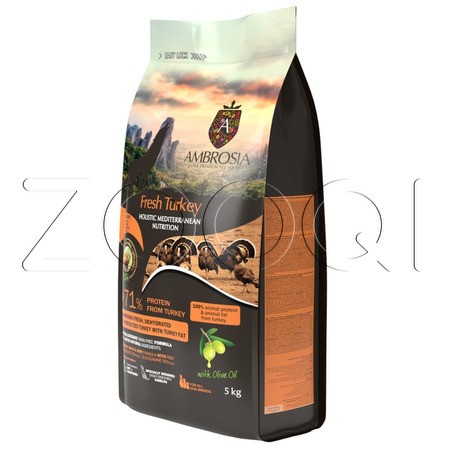 Корм Ambrosia Mediterranean Diet Fresh Turkey для собак (индейка)