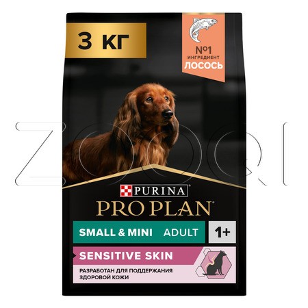 Корм Purina Pro Plan Sensitive Skin Small & Mini Salmon Adult для собак (лосось)