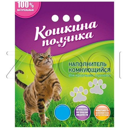 Комкующийся наполнитель премиум-класса «Кошкина Полянка»