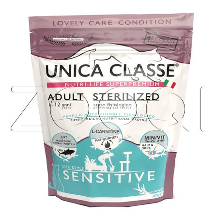 Корм Unica Classe Sensitive для кошек (тунец)