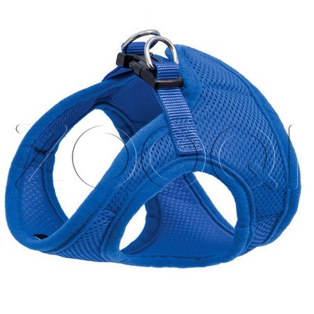 Triol Комплект мягкая шлейка-жилетка и поводок нейлоновый синий S, обхват груди 350мм, поводок 15*1200мм