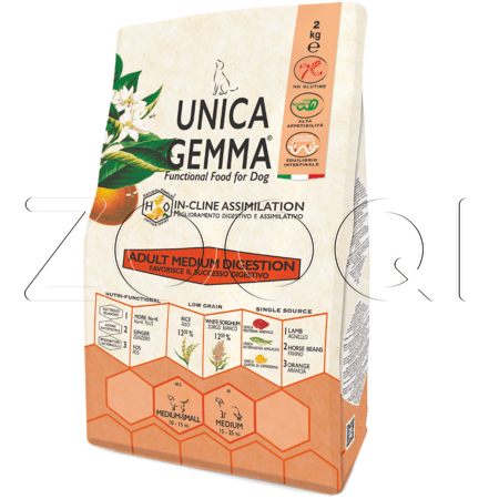 Unica Gemma Adult Medium Digestion для взрослых собак средних пород с чувствительным пищеварением (ягненок)
