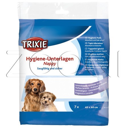 TRIXIE Пеленки одноразовые для собак с запахом лаванды, 40x60 (7 шт)