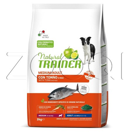 Trainer Natural Medium Adult для взрослых собак средних пород (тунец)