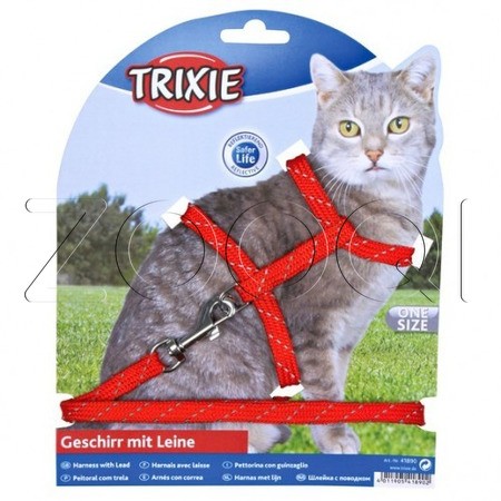 Набор 2 "Trixie" (шлея + поводок) для кошек