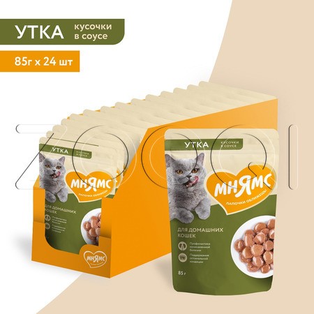 Пауч Мнямс для кошек (утка), 85 г