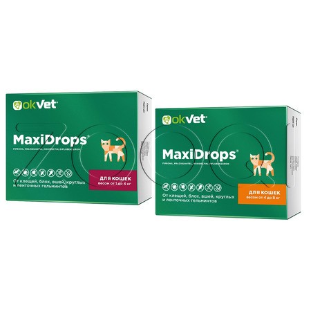 МаксиДропс Капли для кошек, 1 пипетка