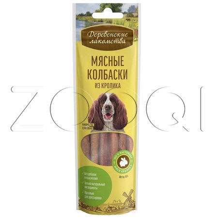 Деревенские лакомства Мясные колбаски из кролика, 45 г