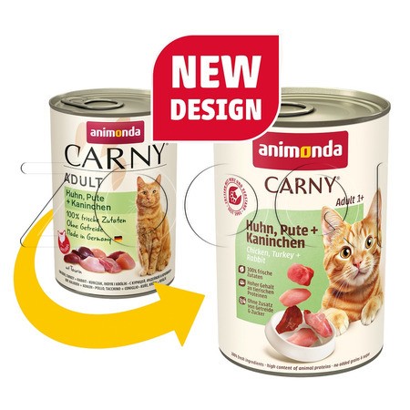 Консерва Carny Adult для кошек (курица, индейка, кролик), 400 г
