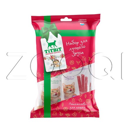 TiTBiT Колбаски для кошек Двойное удовольствие 4 вкуса (Новогодняя коллекция), 185 г