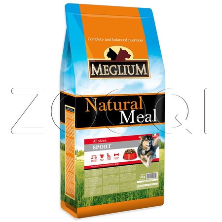 Meglium Dog Sport для взрослых активных собак, 15 кг
