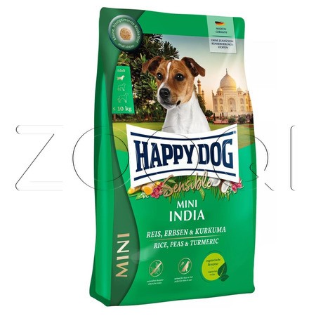 Happy Dog Sensible Mini India (рис, горох, куркума)