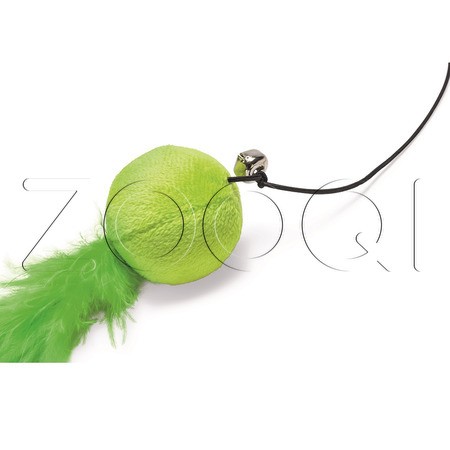 Beeztees Удочка «Шарик с пером» для кошек, в ассортименте, 45 см