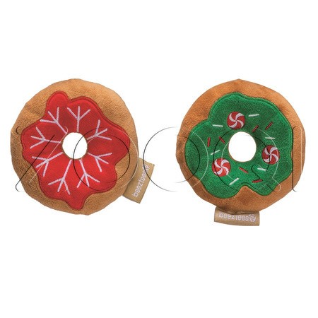 Beeztees Игрушка «Рождественский пончик» для собак, 12x12x3 см
