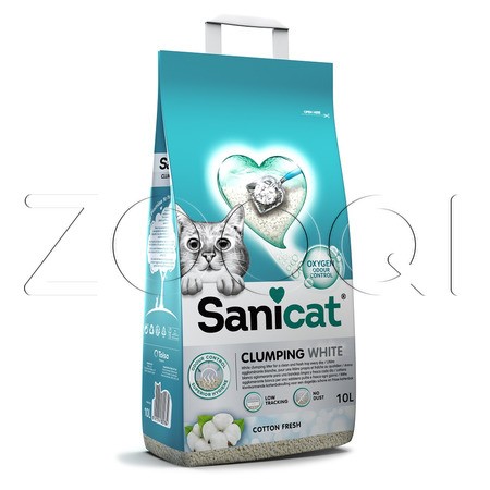 Наполнитель Sanicat Clumping White Cotton Fresh для кошачьего туалета