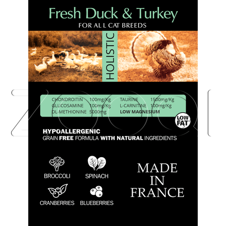 Ambrosia Grain Free Adult Sterilized Fresh Duck & Turkey для взрослых стерилизованных кошек всех пород (утка, индейка)