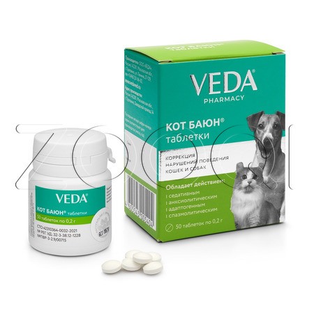 Кот Баюн Таблетки для кошек и собак, 50 табл