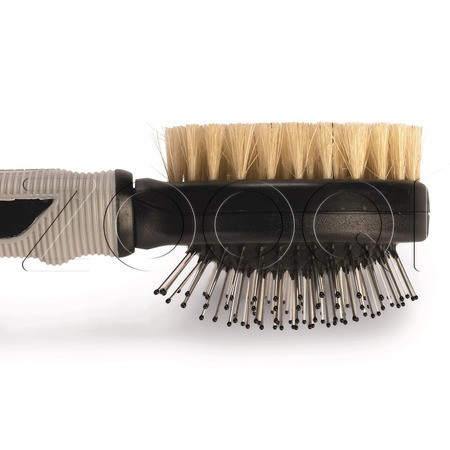 Beeztees Расческа двусторонняя «Combi Brush» для собак, черная/серая