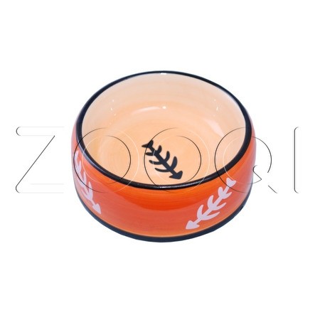 №1 Миска керамическая с рисунком «Косточки», 12.5x5 см, 150 мл