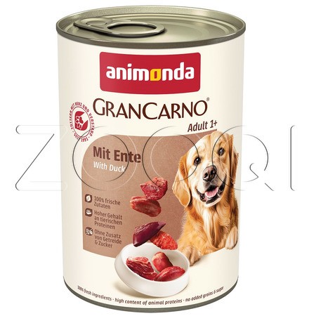 Консерва GranCarno Adult для собак (утка)