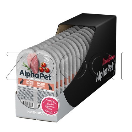 Рагу AlphaPet Superpremium MonoProtein для собак (индейка в соусе), 100 г