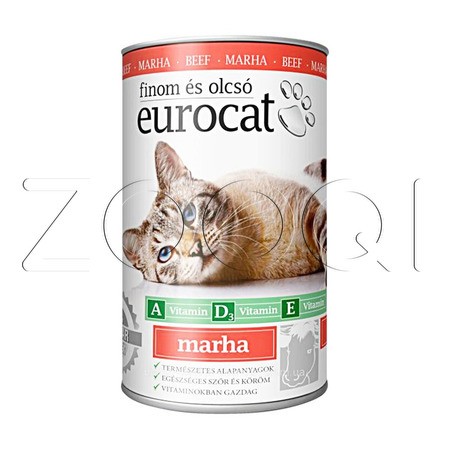 Eurocat консервы для кошек с говядиной, 415 г