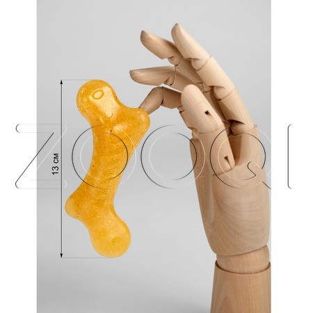 INDIGO Игрушка Кость «Бумеранг» с кукурузным волокном для собак, 13x7 см