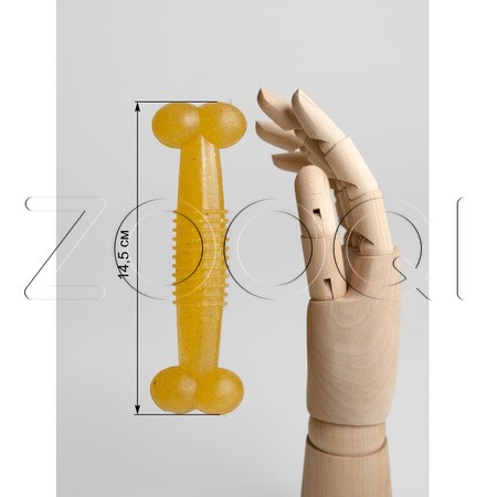 INDIGO Игрушка Кость «№14» с кукурузным волокном для собак, 14,5x4,5 см